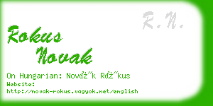 rokus novak business card